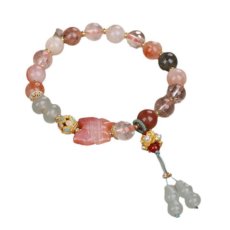 Ethnic Style Natural Color Hair Crystal Bracelet