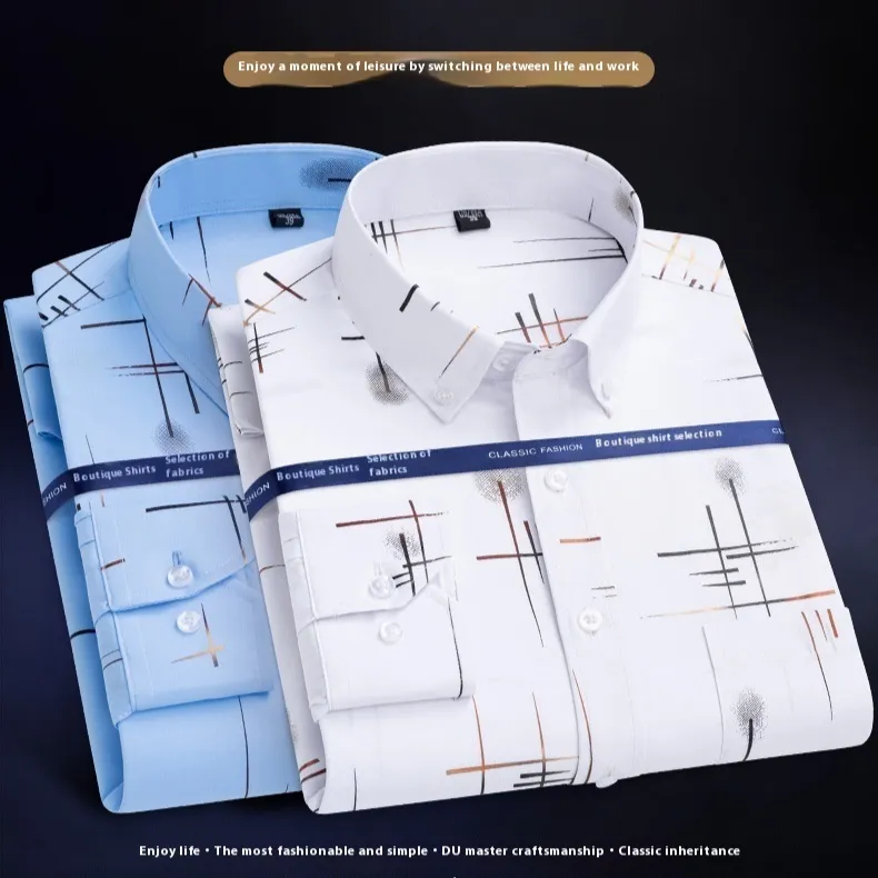 Middle-aged And Elderly Men's Non-ironing Anti-wrinkle Shirt