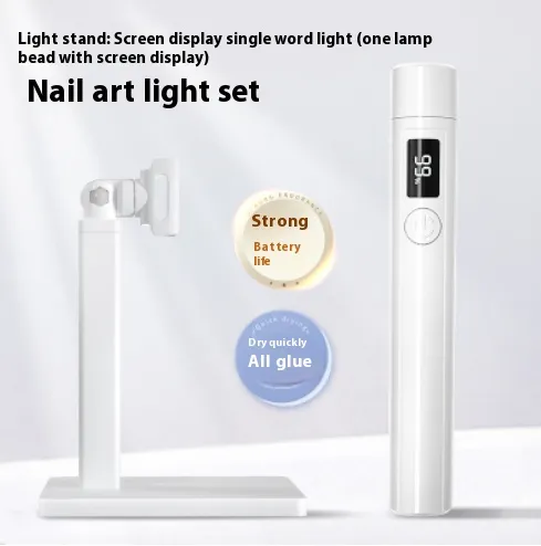 Hand held Manicure Word Lamp Bracket Degrees Rotary Multifunctional Rack Stick Wear Nail Tip Style 5 - Shop at LoveMi