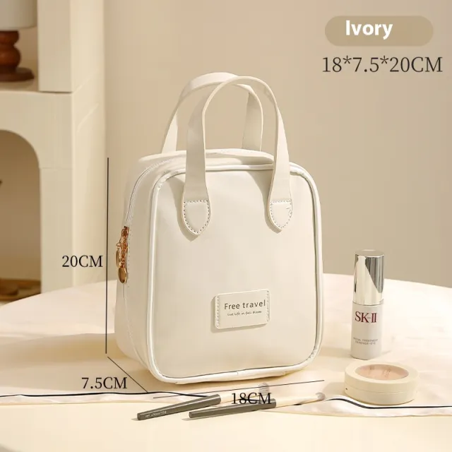 Portable Cosmetic Bag Large Capacity Travel Portable White - Shop at LoveMi