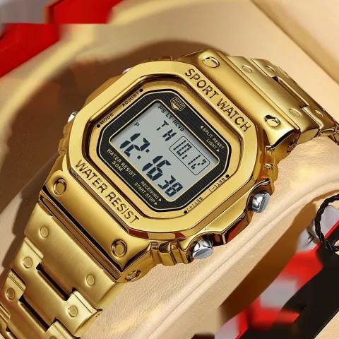 Alarm Clock Multifunctional Sport Watch Square Fashion Hand-lifting Light