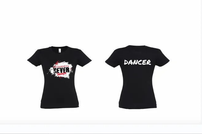 New Women's V-neck Summer T-shirt - Black V Neck