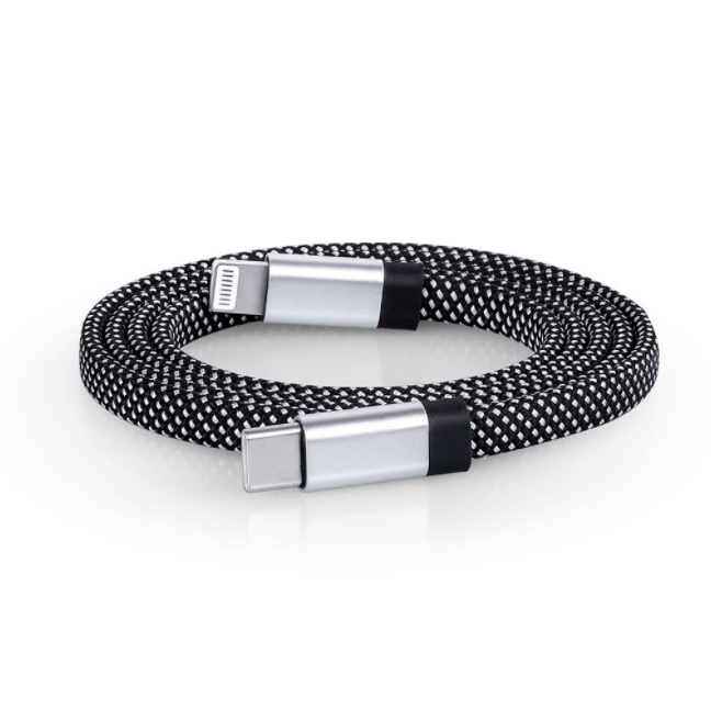 Silver black flat wire