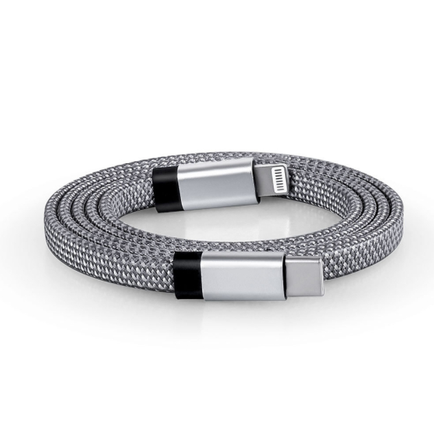 Silver white flat wire