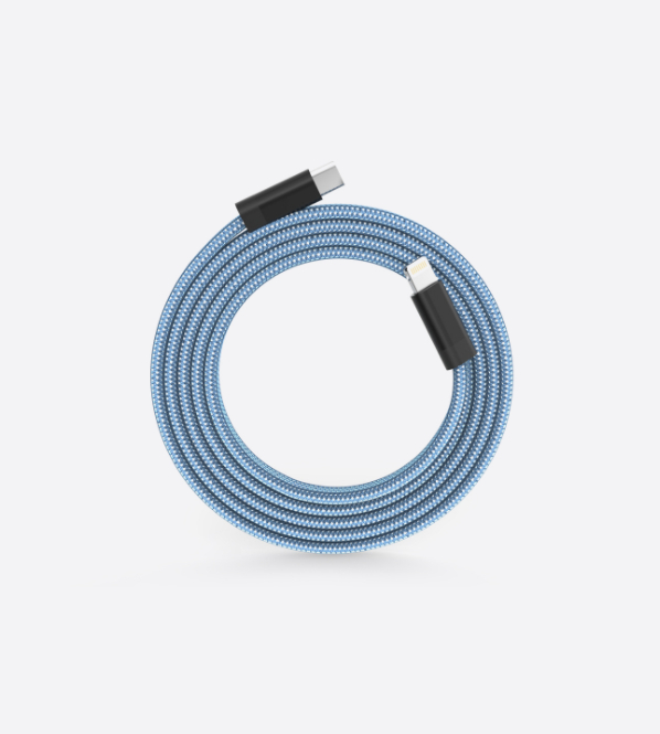 Silver blue flat wire