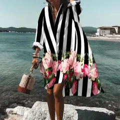 Women's Casual 3D Printing Long Shirt - 5Color - View 1