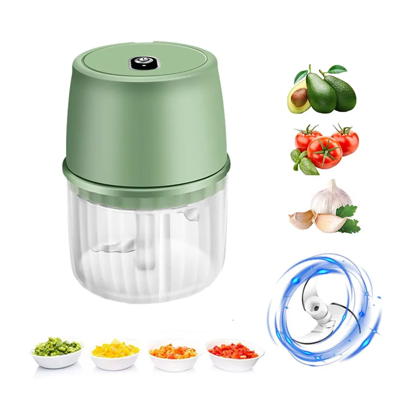 USB Rechargeable Electric Garlic Press Portable Wireless Food Chopper Mini Complementary Food Mixer Kitchen Gadgets – image 4