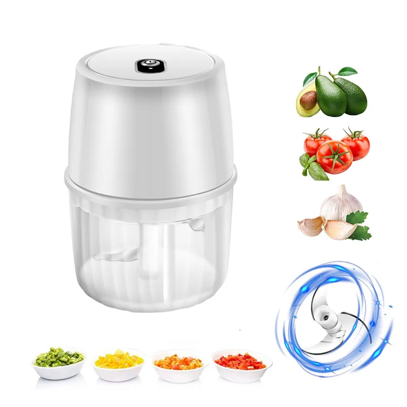 USB Rechargeable Electric Garlic Press Portable Wireless Food Chopper Mini Complementary Food Mixer Kitchen Gadgets – image 3
