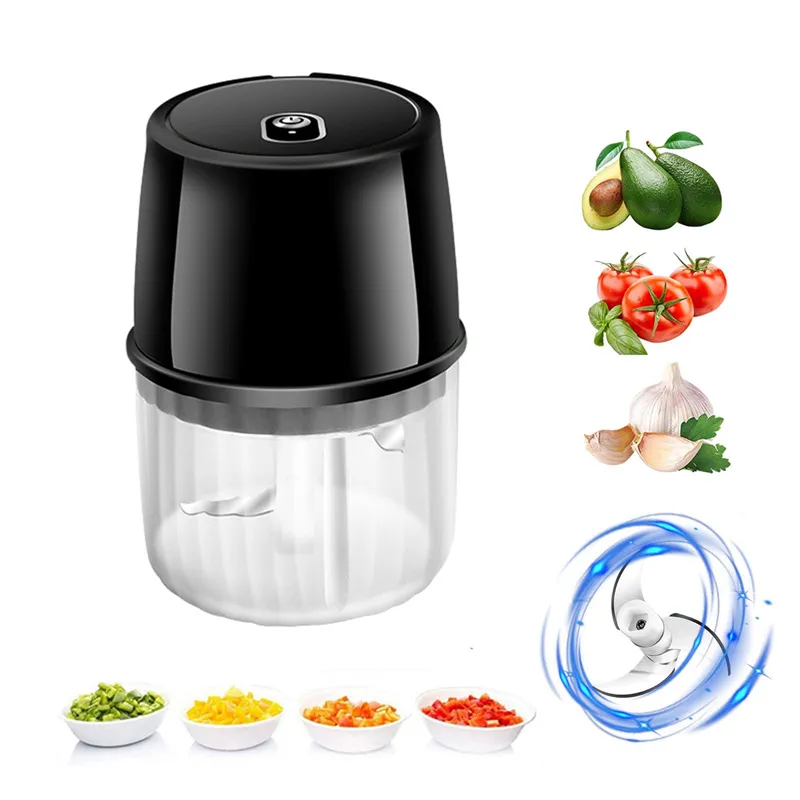 USB Rechargeable Electric Garlic Press Portable Wireless Food Chopper Mini Complementary Food Mixer Kitchen Gadgets – image 2