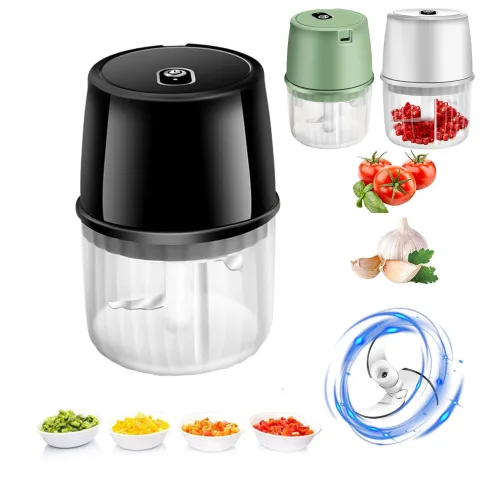 USB Rechargeable Electric Garlic Press Portable Wireless Food Chopper