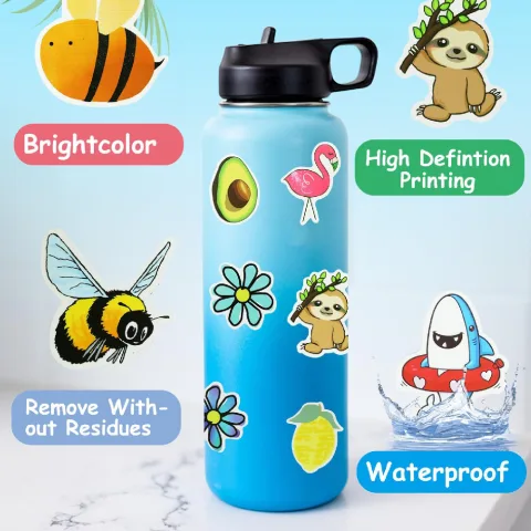 200 Pieces Style Stickers DIY Decorative Luggage Notebook Waterproof