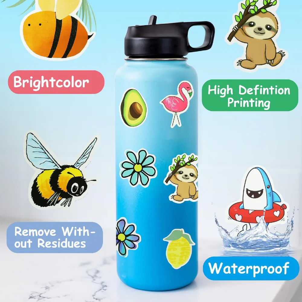 200 Pieces Style Stickers DIY Decorative Luggage Notebook Waterproof