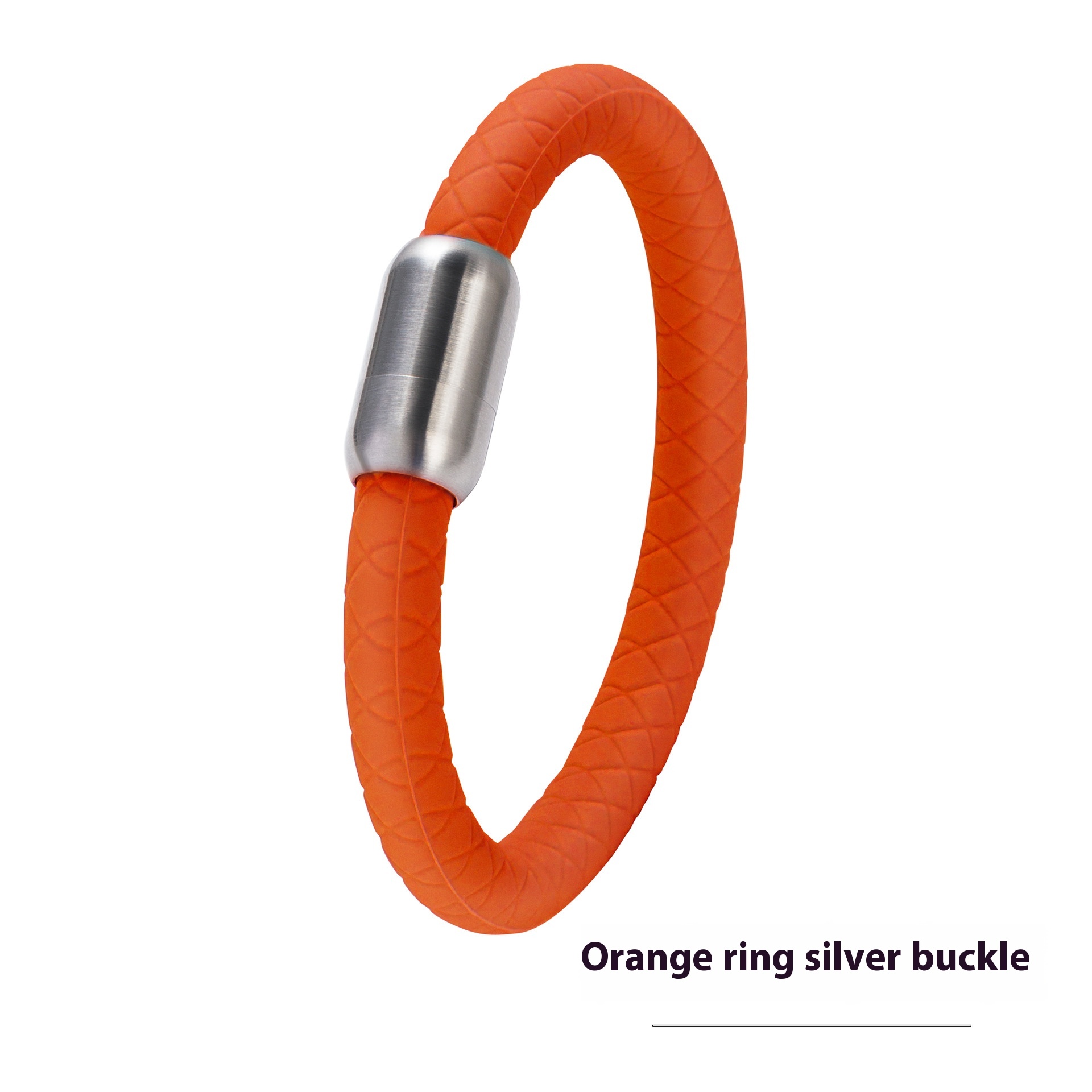 Orange Ring Silver Buckle