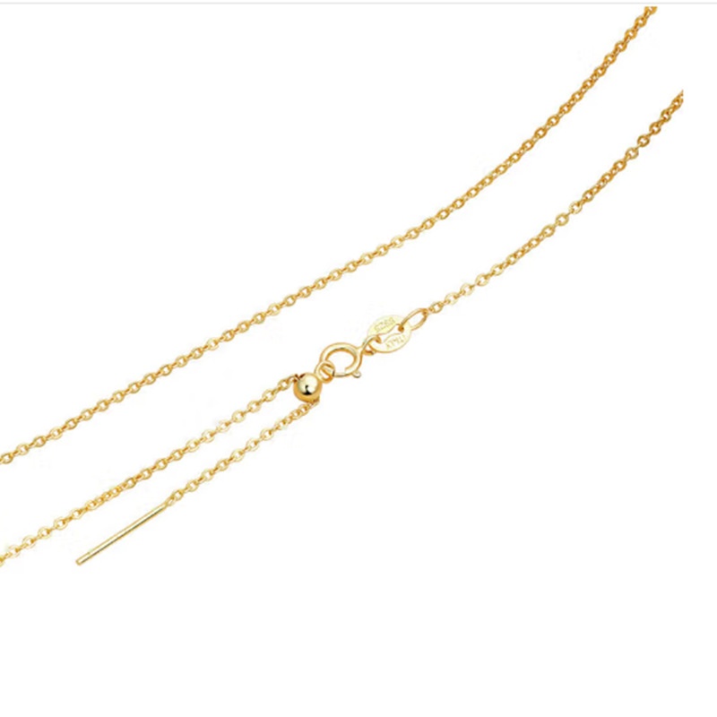 Entire Sterling Silver S 925 Million Energy Chain O Word Box Chain Electroplated Platinum 18K Gold