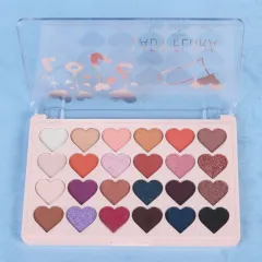 24 Color Eye Shadow Palette Pearlescent Matte - Pink - View 1