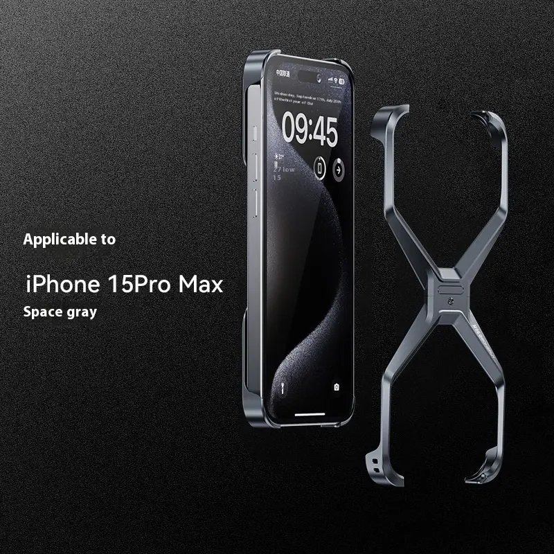 Applicable Aluminum Alloy Phone Case Frameless Hollow Heat Dissipation Protective Sleeve