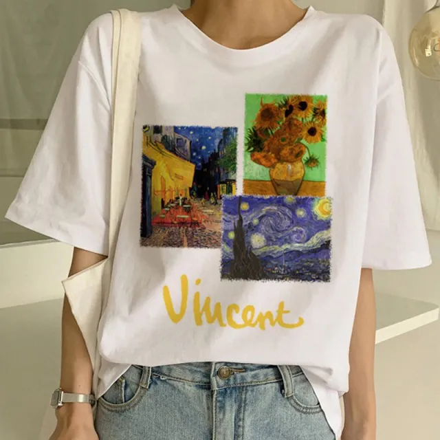 Van Gogh T Shirt Art Painting T Shirt Women 10 Style - Shop at LoveMi