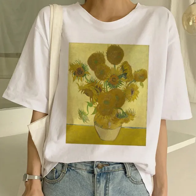 Van Gogh T Shirt Art Painting T Shirt Women 2 Style - Shop at LoveMi