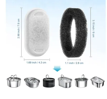 Stainless Steel Pet Water Dispenser Filter - One Pack