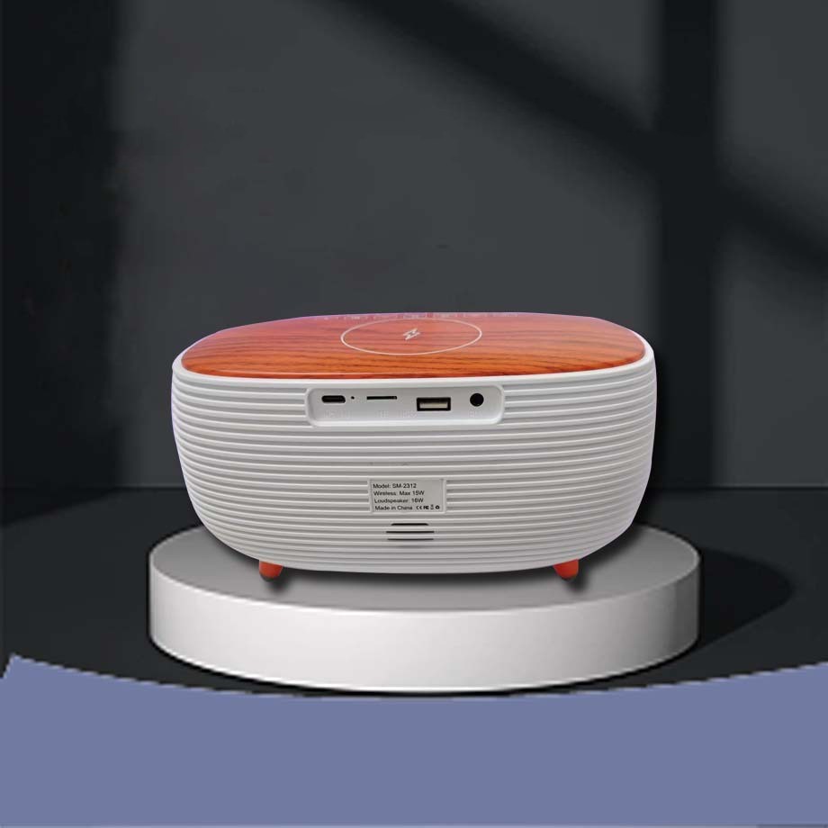 Bluetooth Wireless Charger Speaker Clock Ambience Light