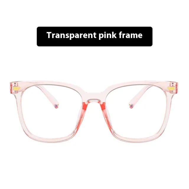 Anti blue Light Korean Retro Rice Nail Black Frame Glasses Transparent - Shop at LoveMi