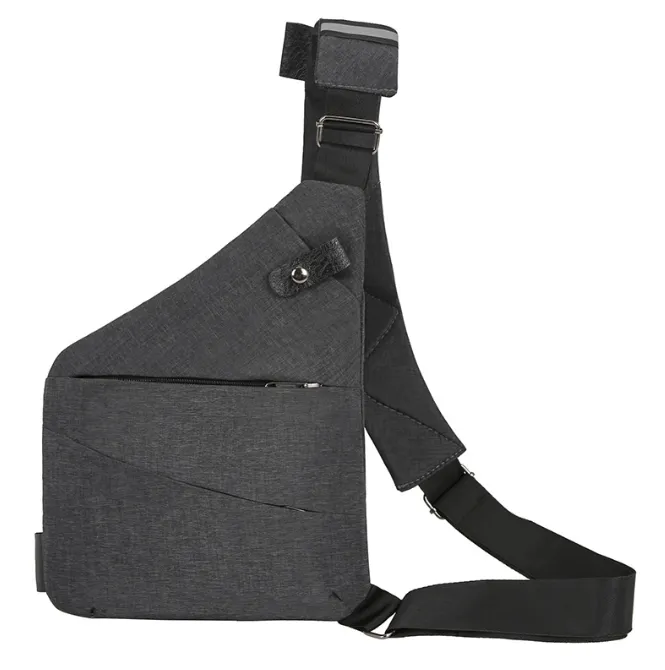 Men's Multifunctional Shoulder Bags Sports Chest Pack Bags - Grey