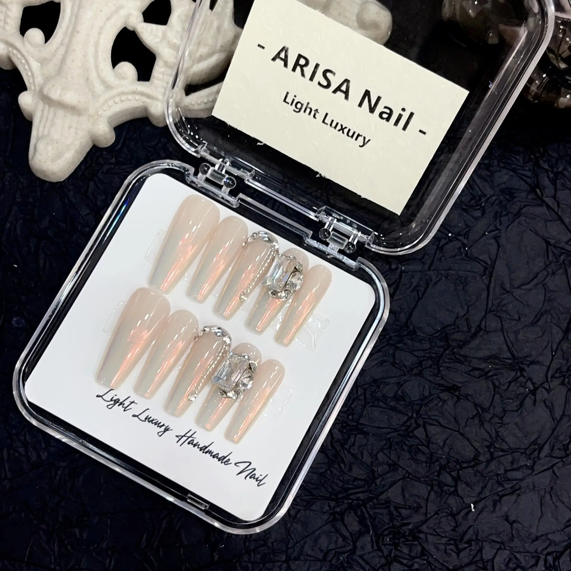 Aurora Powder Gradient Pure Want To Wear Nail Tip Pure Handmade
