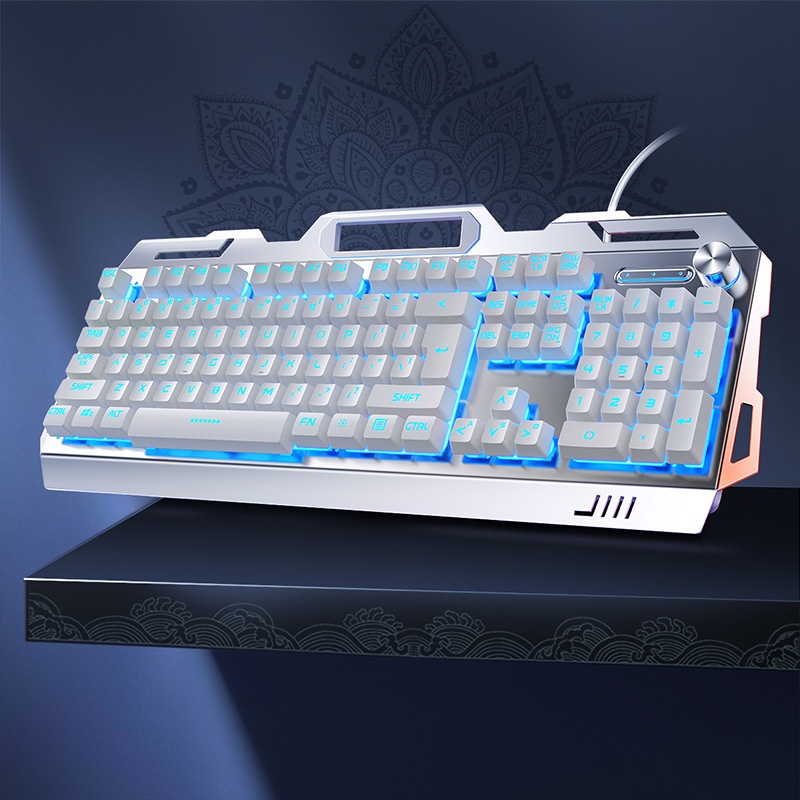 White Blue Light Keyboard