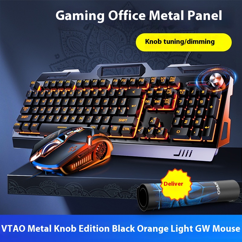 Black Yellow Keyboard Mouse