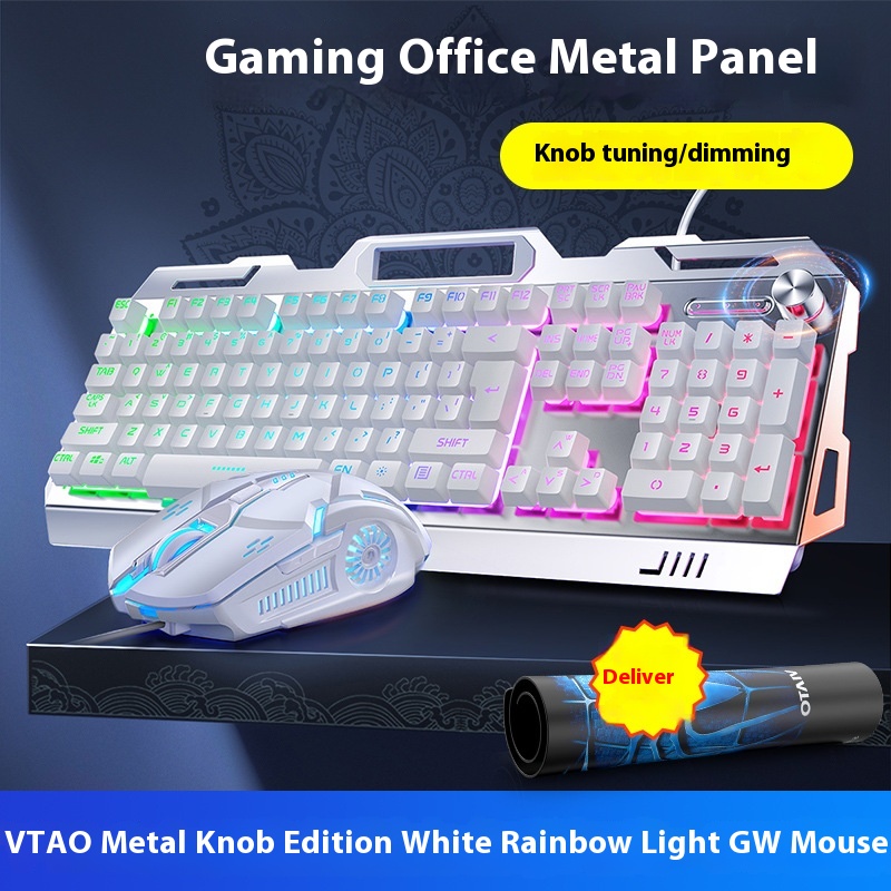 White Mixed Keyboard And Mouse