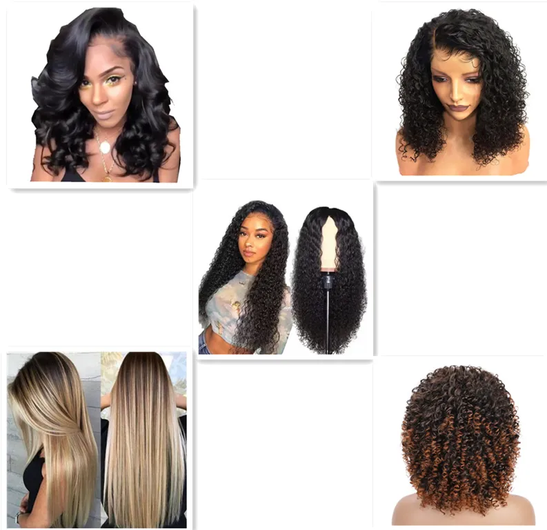 Front Lace Chemical Fiber Long Curly Hair European And American Wig Headgear - Set