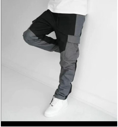 Men's Loose-Fit Trousers with Large Pockets. Product information: Color: Black, Elasticity: inelastic, Pants length: trousers, Waist Type: Mid waist, Size: XS,S,M,L,XL,XXL,XXXL, Style: multi-pocket trousers, Main fabric composition: acrylic fiber, Applica