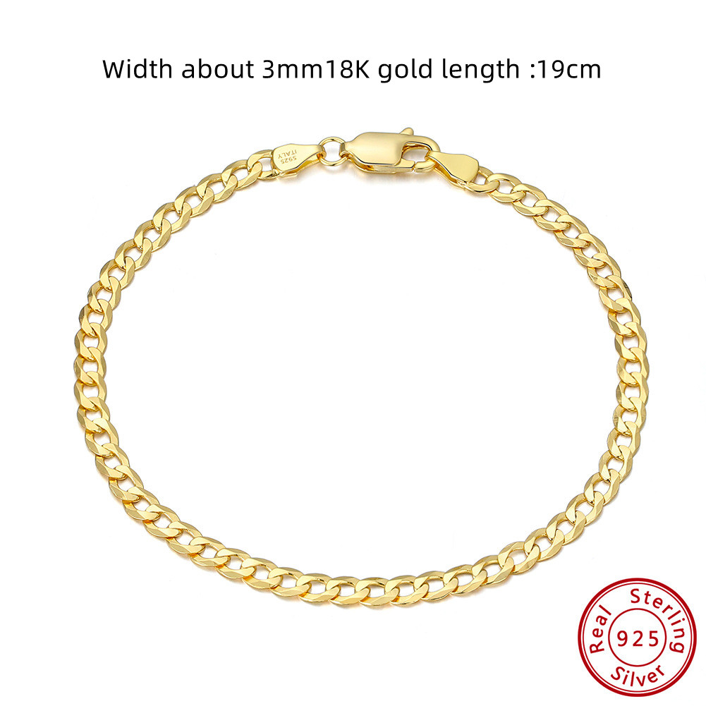 3mm18K Gold Length 19cm