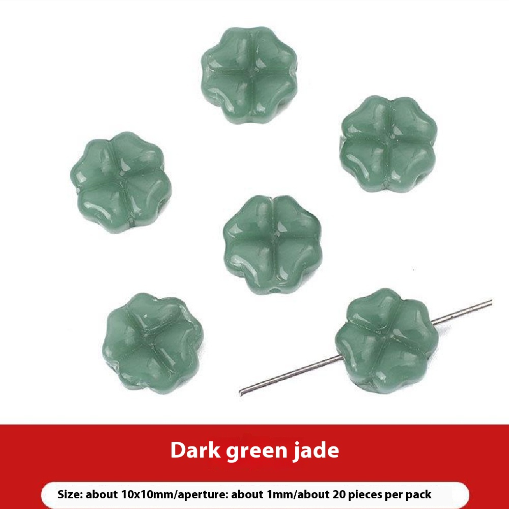 20pcs Dark Green Jade