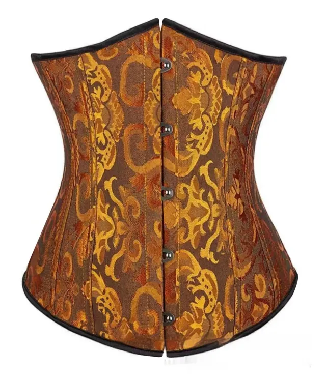 Top Selling Products Jacquard Belt Clip Court Corset Black Gold - Shop at LoveMi