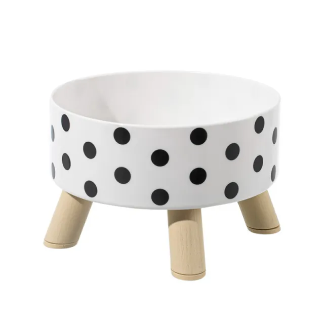 Polka Dot Stainless Steel Bowl For Pet Large Diameter Four Legs Bags - Shop at LoveMi
