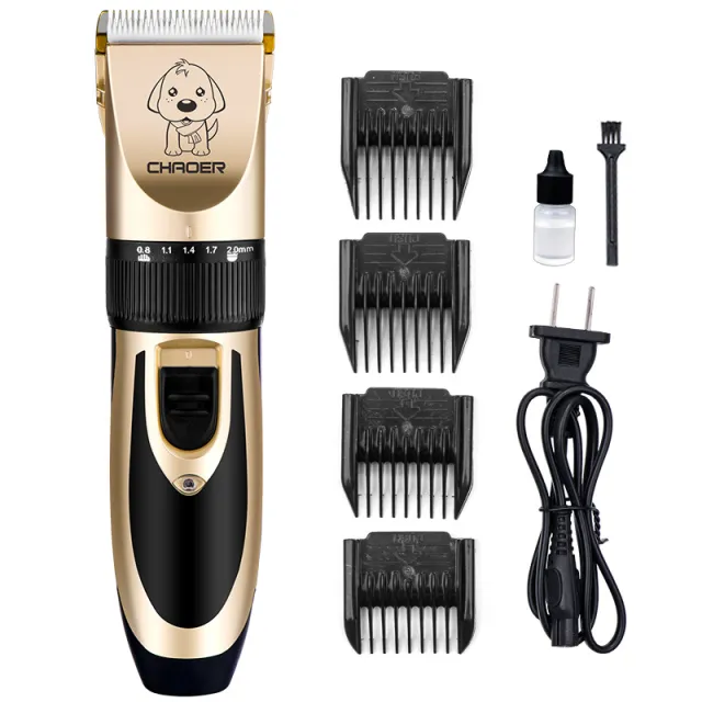 Professional Pet Dog Hair Trimmer Animal Grooming With Electric Nail Clippers Cat Cutter Machine Shaver Scissor Clipper 110 220V P60 Gold - Shop at LoveMi