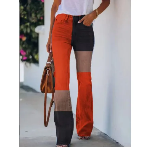 Summer New Flower-bird Print Women's Trousers - H31859-S