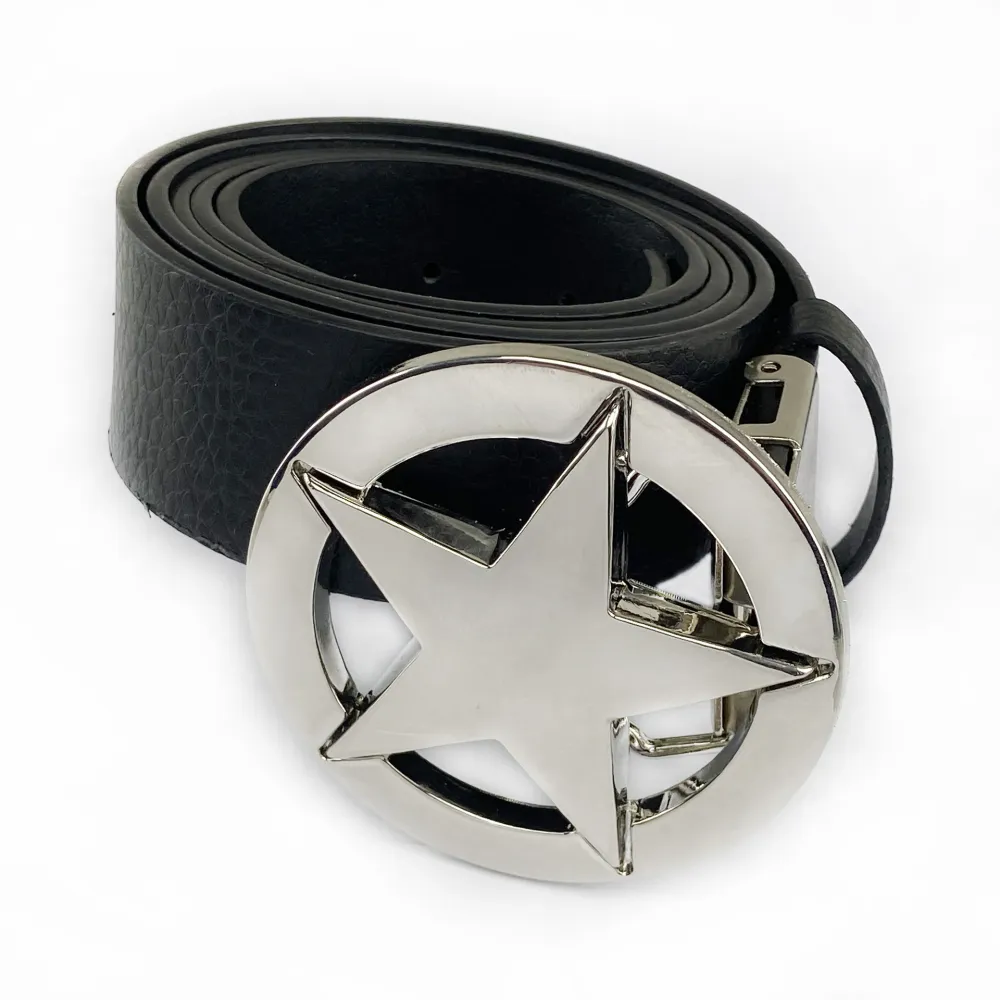 Round Five-pointed Star Belt Buckle Men's Pants Head