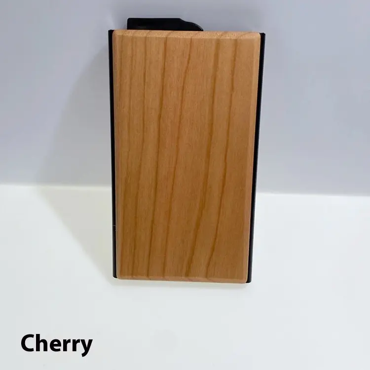 Creative Wooden Business Card Metal Sticker Wood