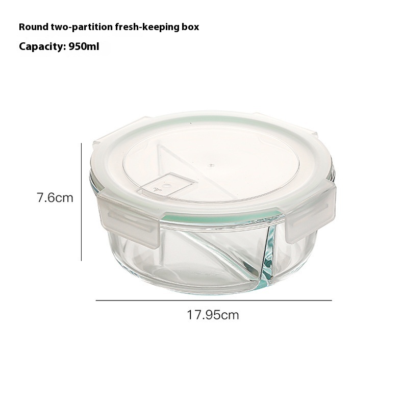 Round 950ml Three Partition