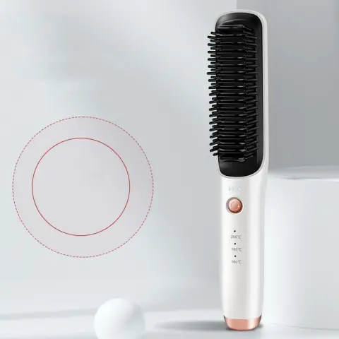 Wireless Straight Comb Hair Curler and Straightener Dual-use