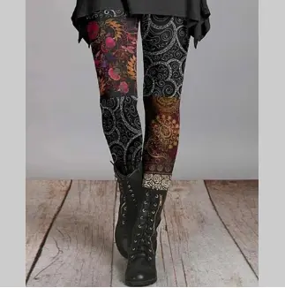 Hawaiian Style Digital Printing 3D Leggings for Men and Women