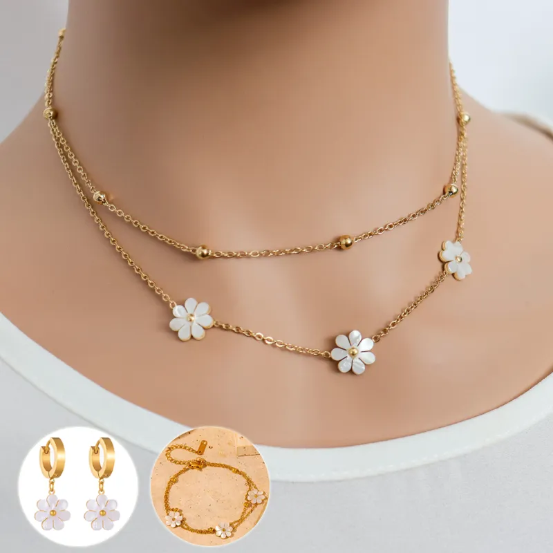 Daisy Collection: Necklace, Bracelet, Earrings or Set