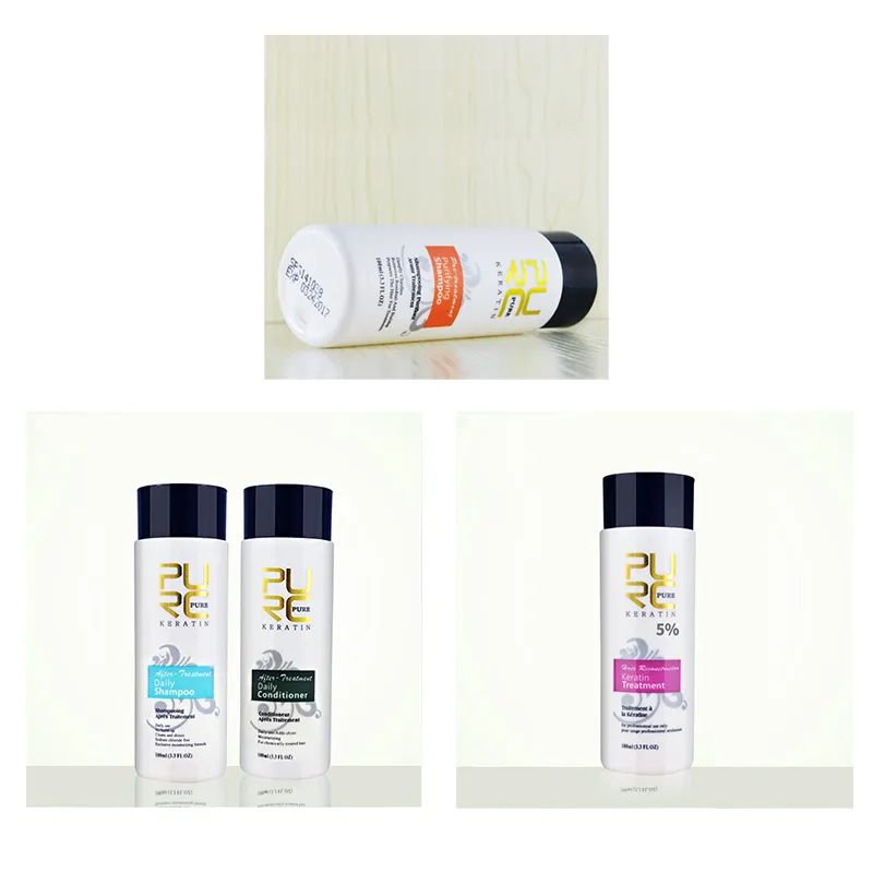 PURC Straightening Hair Repair And Straighten Damage Hair Products Brazilian Keratin Treatment Purifying Shampoo - Set5