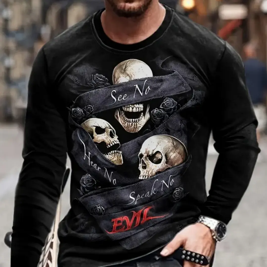 Retro Men's T-shirt 3D Printed Street Hip-hop