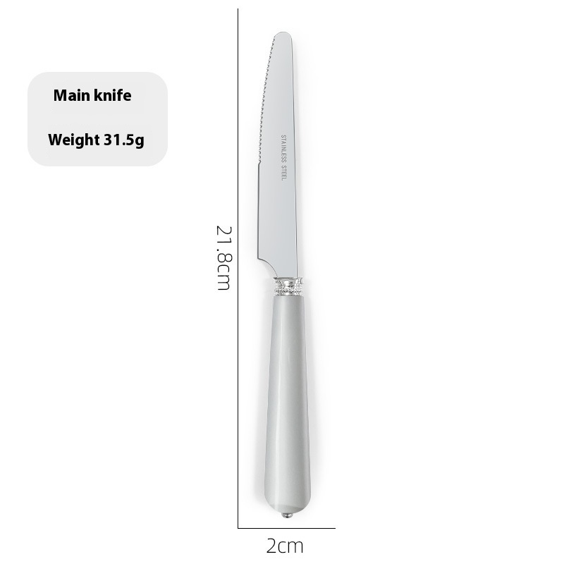 Gray And White Main Knife 11