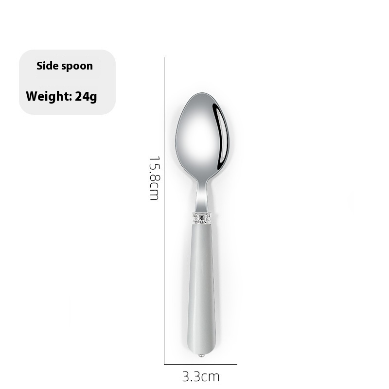 Gray And White Pair Spoon 11