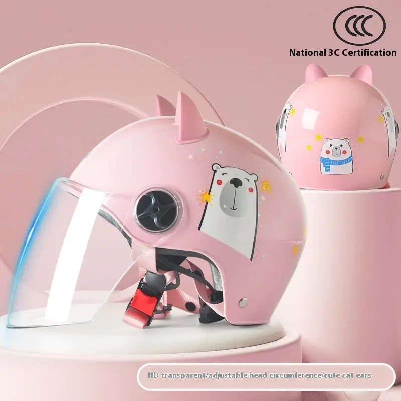 3C Certified Children's Helmet Boys Summer Girls Electric Car