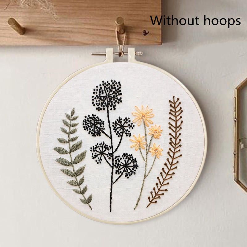 European-style Flowers DIY Embroidery Ribbon Set Beginners With Embroidery Shed Sewing Kit - 12